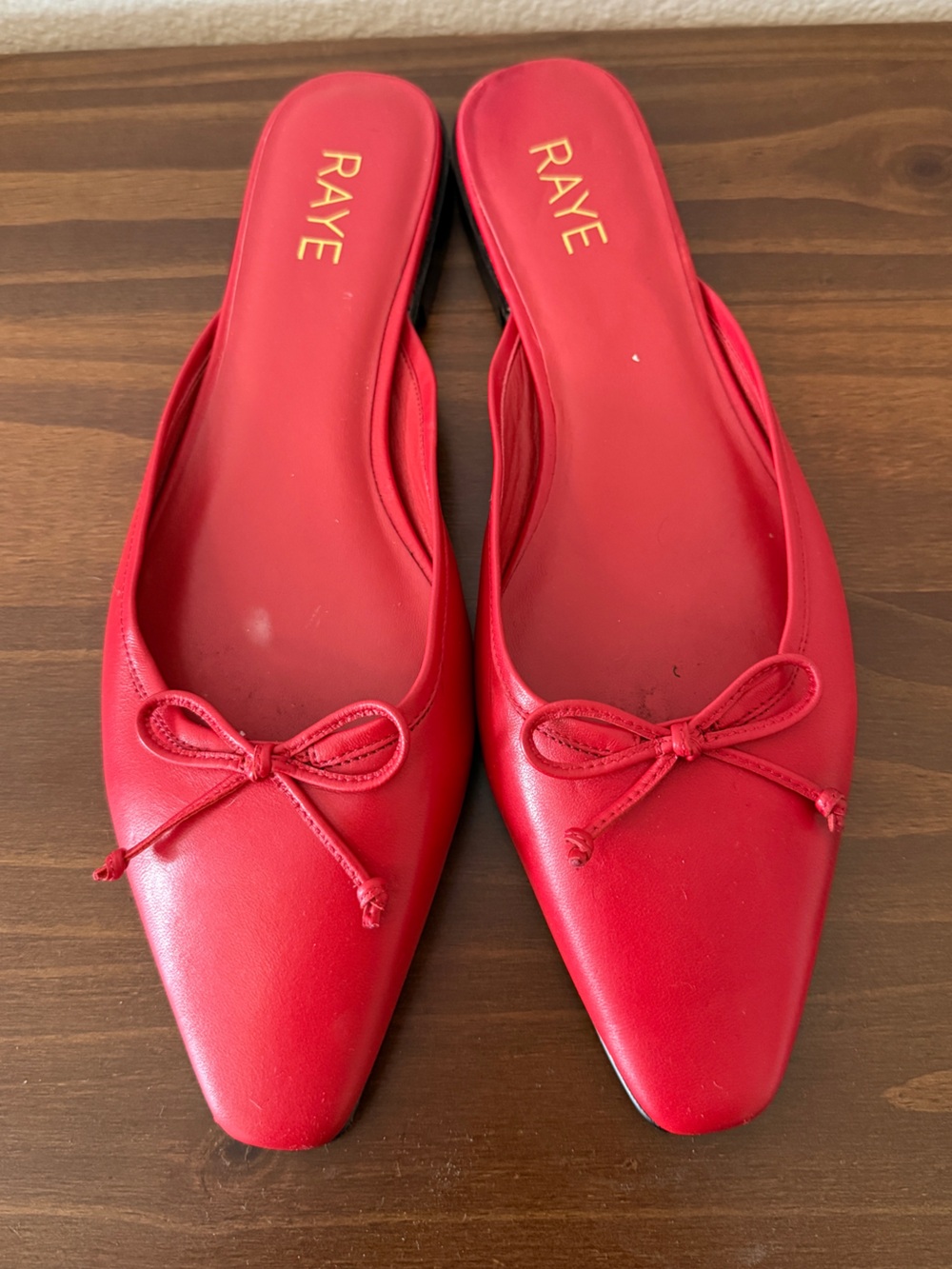 RAYE Andrea Flat in Red Nappa